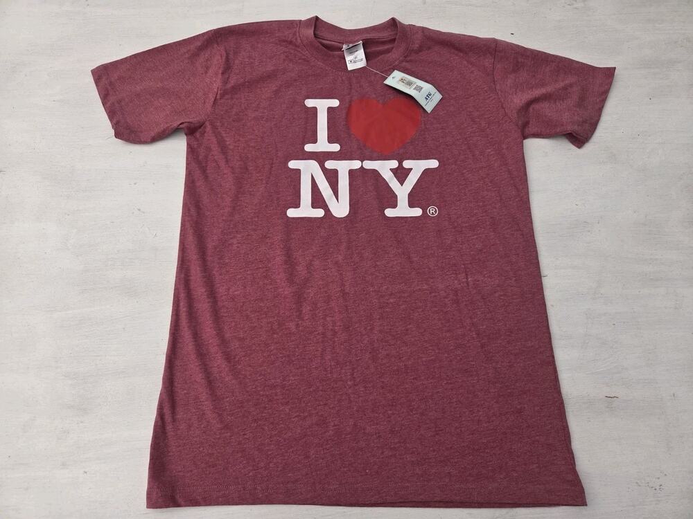 Vintage Y2K I ❤️ NY Shirt Size M Red I Love New York Graphic Short Sleeve EUC